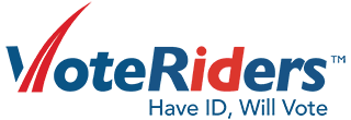 Vote Riders logo. Have ID, Will Vote